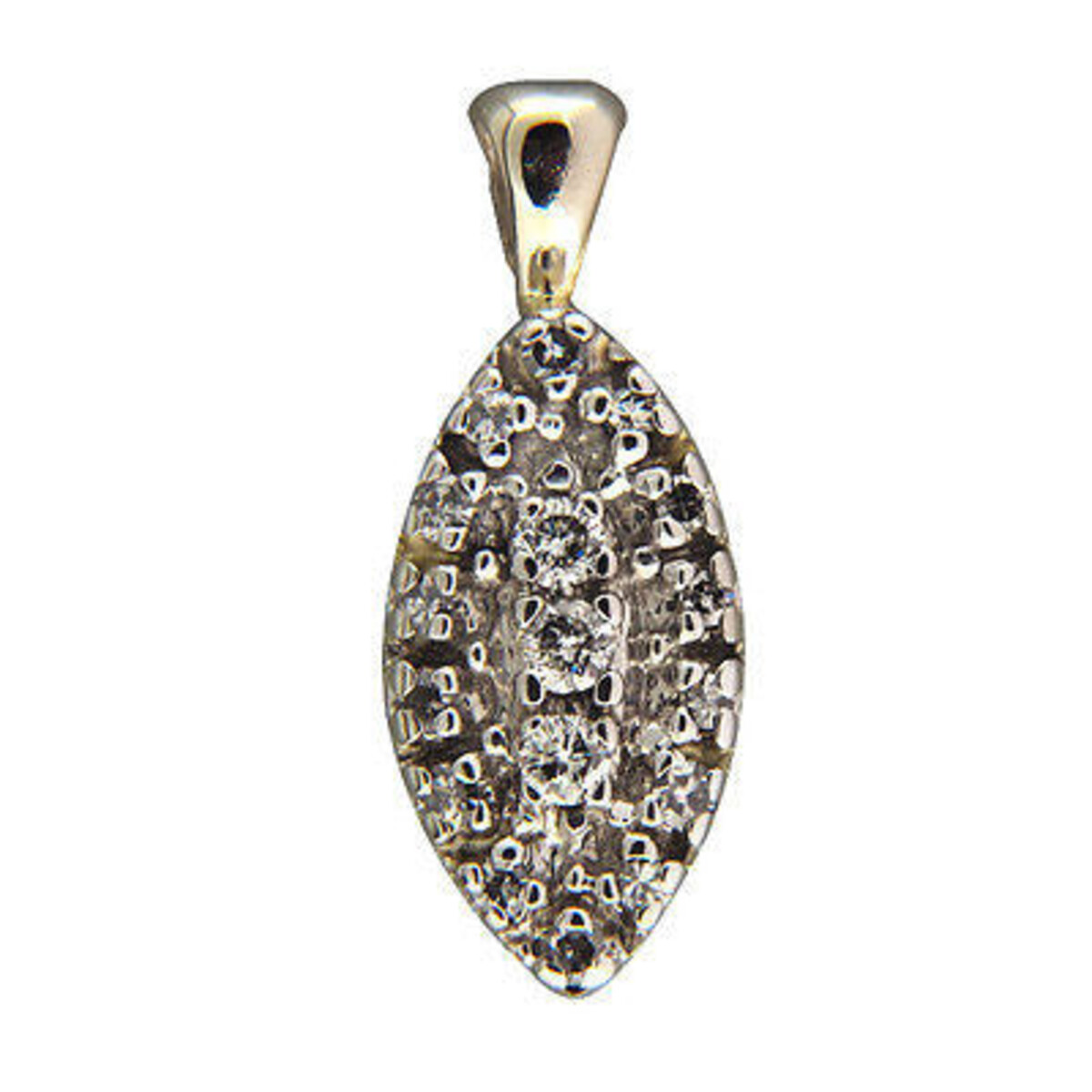 14K Yellow & White Gold 0.25 Ct Diamond Vintage Pendant
