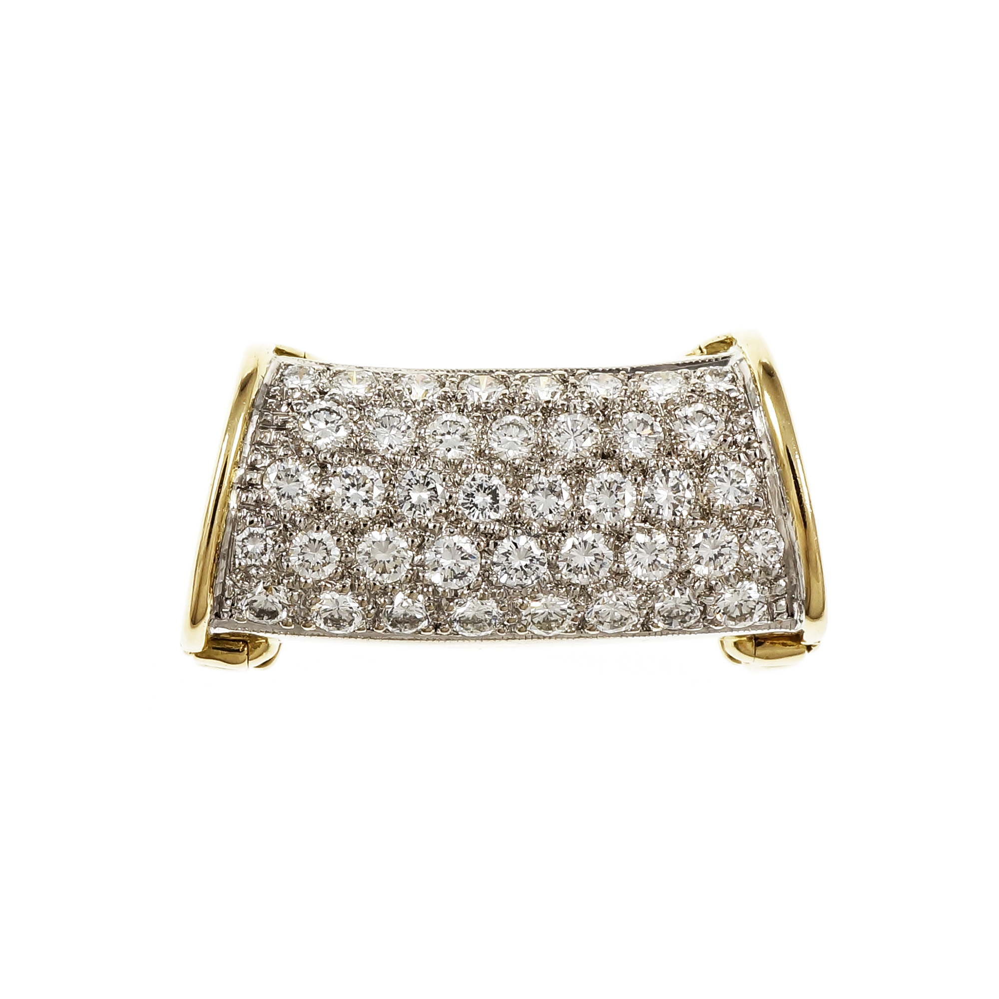 18K Yellow and White Gold Diamond Pendant 