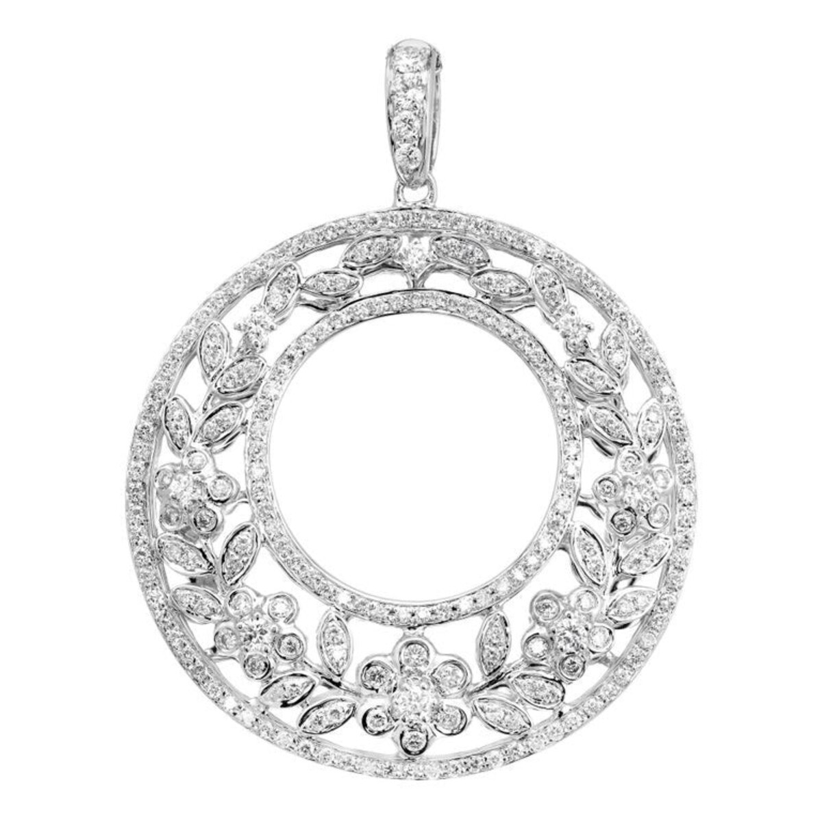 Charles Krypell 18K White Gold with 1.20ctw. Diamond Pendant
