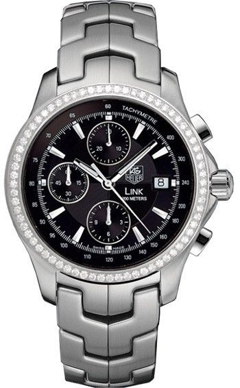TAG HEUER LINK CJF2117.BA0594 CHRONOGRAPH AUTOMATIC DIAMOND WATCH 