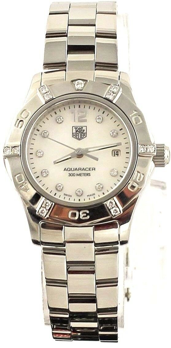 TAG HEUER AQUARACER WAF141G.BA0813 LADIES MOTHER PEARL DIAMOND STUNNING WATCH 