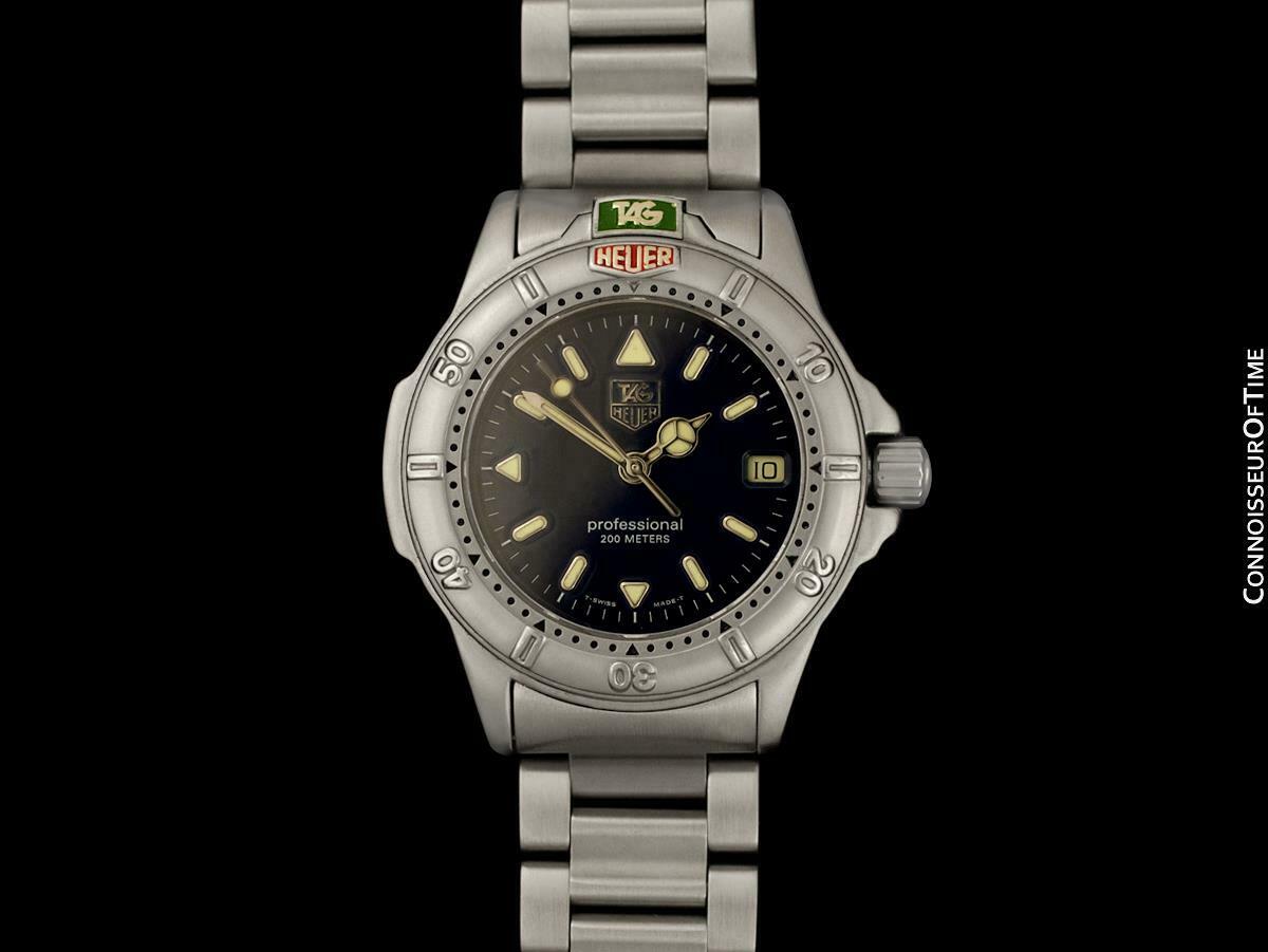 TAG HEUER PROFESSIONAL 4000 Mens Midsize Stainless Steel Watch - Mint - Warranty