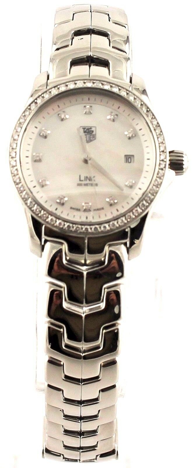 TAG HEUER LADIES LINK WJF1319.BA0572 DIAMOND PEARL SWISS QUARTZ LUXURY WATCH
