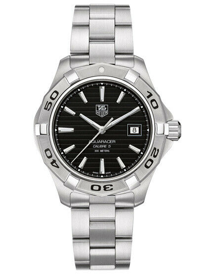  TAG HEUER AQUARACER WAP2010.BA0830 AUTOMATIC CALIBRE 5 BLACK LUXURY MENS WATCH