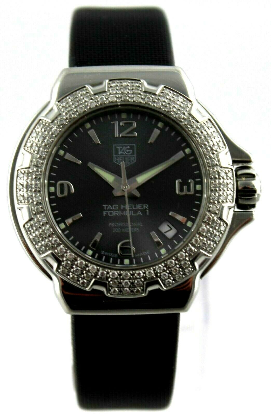 GIFT IDEA TAG HEUER LADIES FORMULA 1 WAC1218.FC6218 DIAMOND LADIES SATIN WATCH 