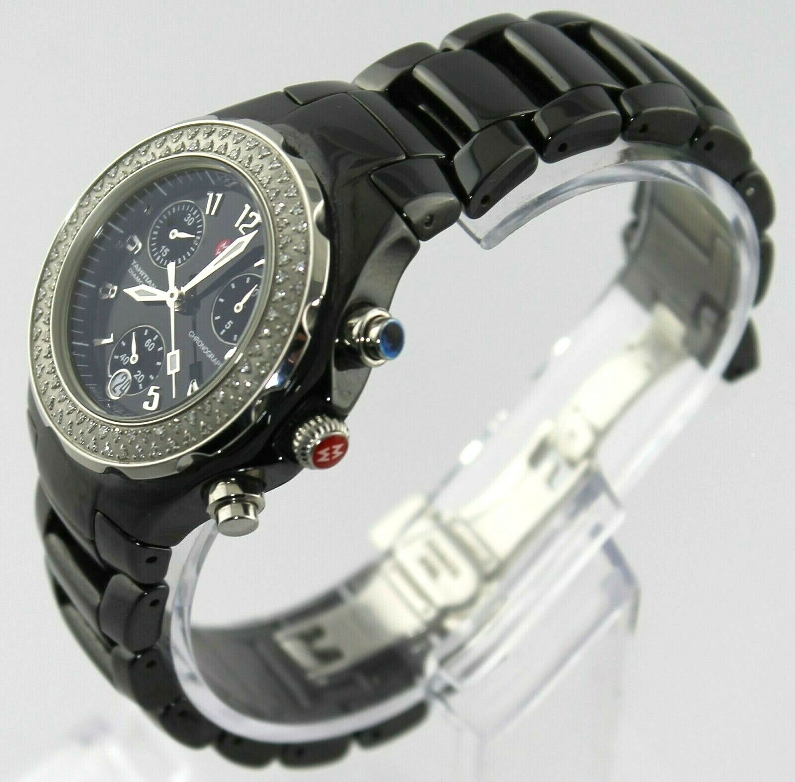 Michele Black Ceramic Chronograph Watch MICHELE Ceramic Case Ceramic Band Wristwatches for sale | eBay main image 3