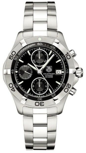 TAG HEUER AQUARACER CAF2110.BA0809 AUTOMATIC CALIBRE 16 BLACK MEN WATCH SERVICED