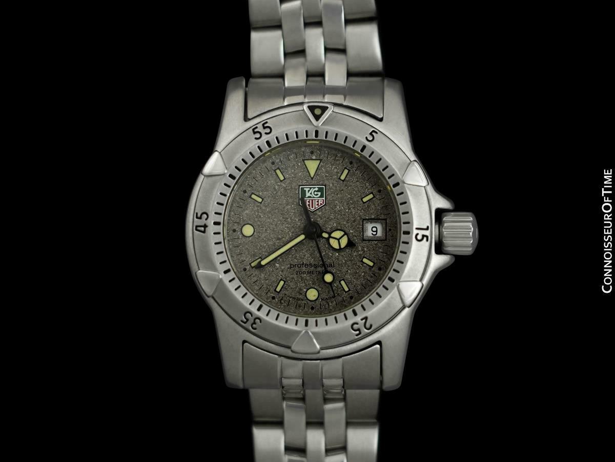 TAG HEUER PROFESSIONAL 1500 Ladies Diver Granite Dial SS Watch - Mint - Warranty