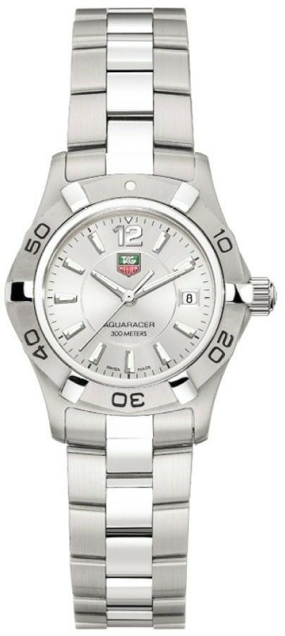TAG HEUER WOMENS AQUARACER WAF1412.BA0823 SWISS QUARTZ SILVER LUXURY DATE WATCH