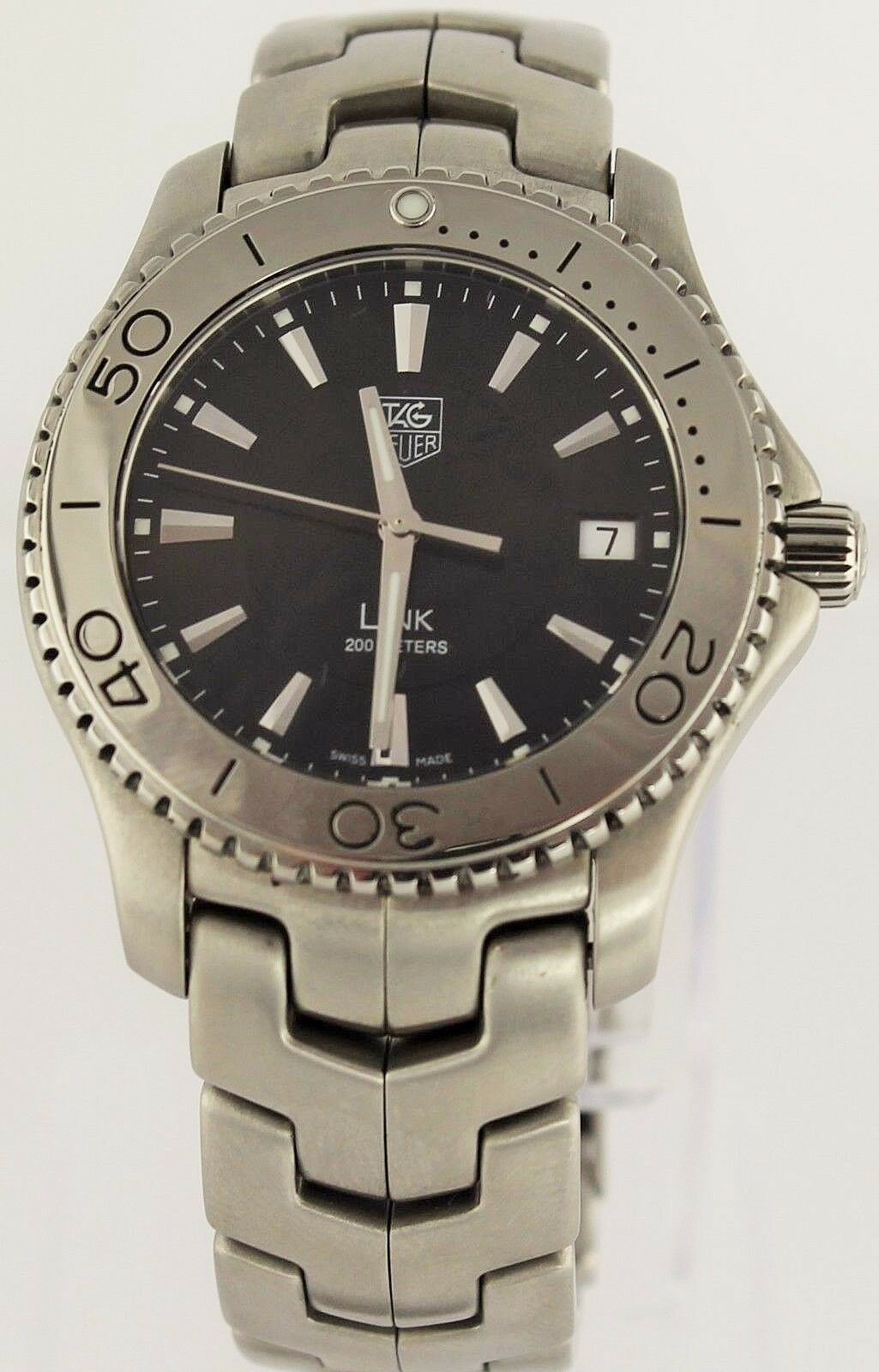 TAG HEUER LINK WJ1110.BA0570 SWISS QUARTZ STEEL MENS MINT BLACK WATCH GIFT IDEA 