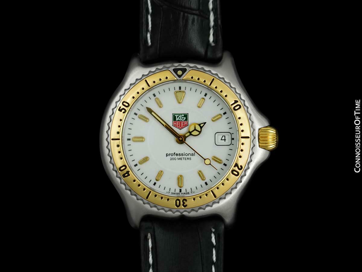 TAG HEUER PROFESSIONAL SEL Mens Midsize SS Steel  18K Gold - Mint with Warranty