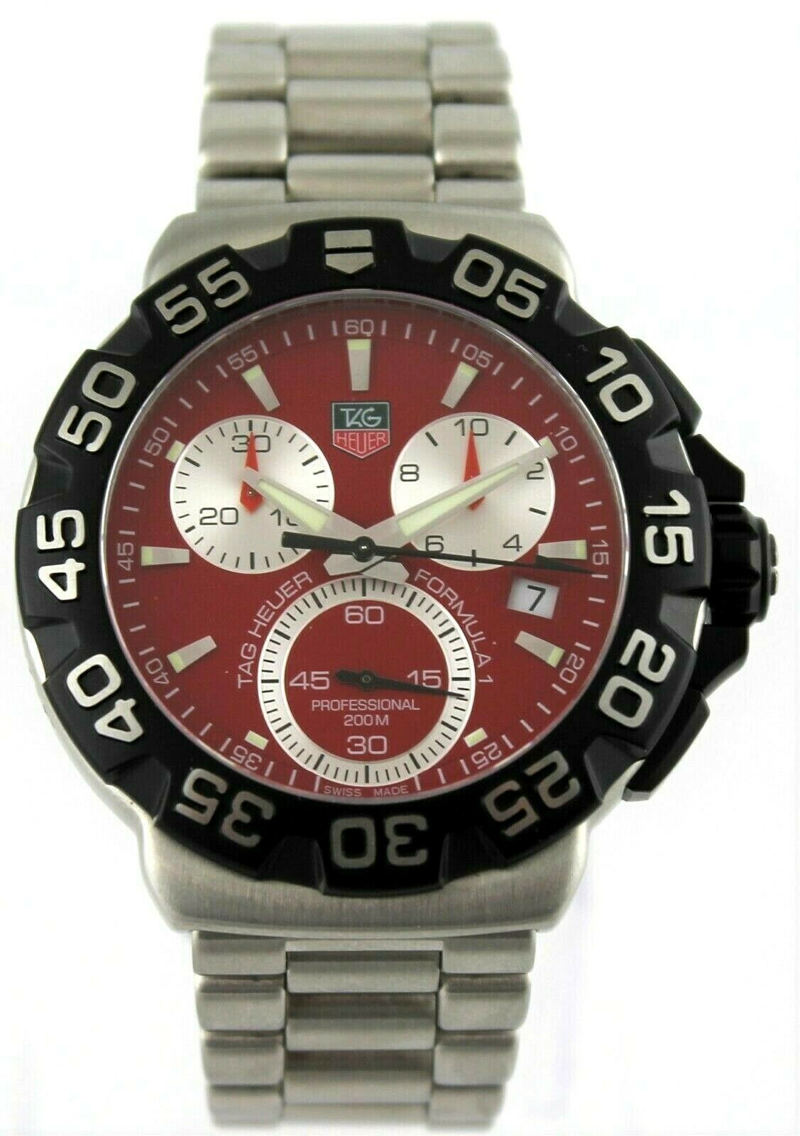 Tag Heuer Formula CAH1112.BA0850 (レア) TAG HEUER FORMULA 1 CAH1112.BA0850 QUARTZ CHRONOGRAPH RED SWISS