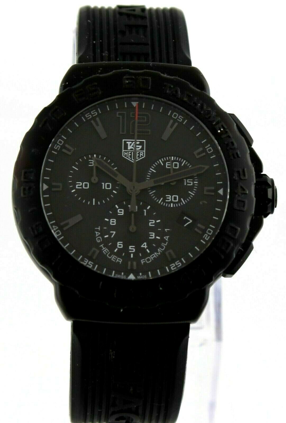 TAG HEUER FORMULA 1 CAU1114.FT6024 QUARTZ CHRONOGRAPH BLACK OUT MENS SPORT WATCH