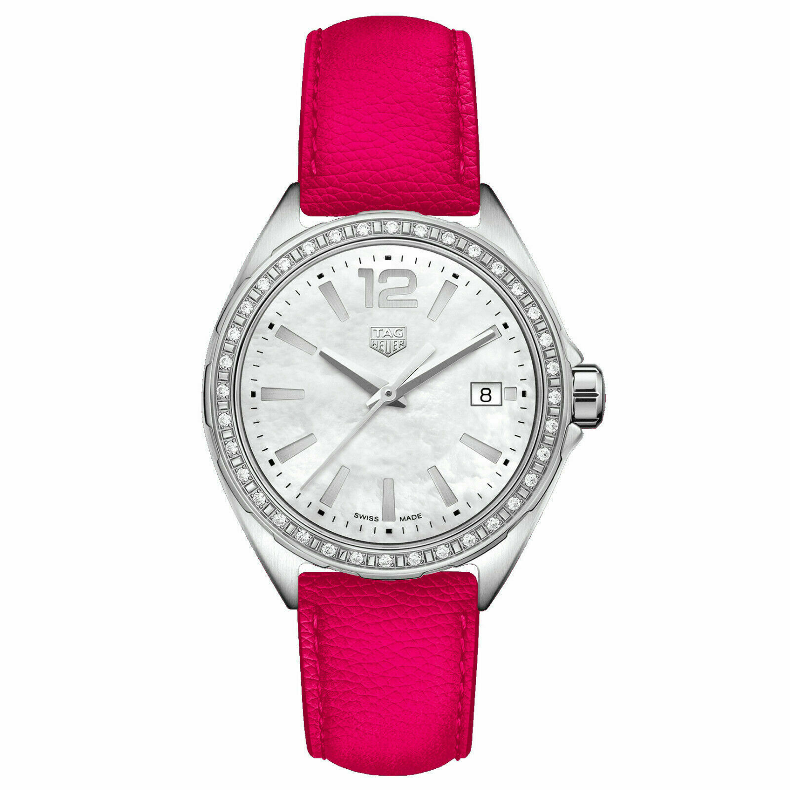 NEW TAG HEUER  FORMULA 1 WBJ131A.FC8252 PINK LEATHER DIAMOND LADIES SWISS WATCH