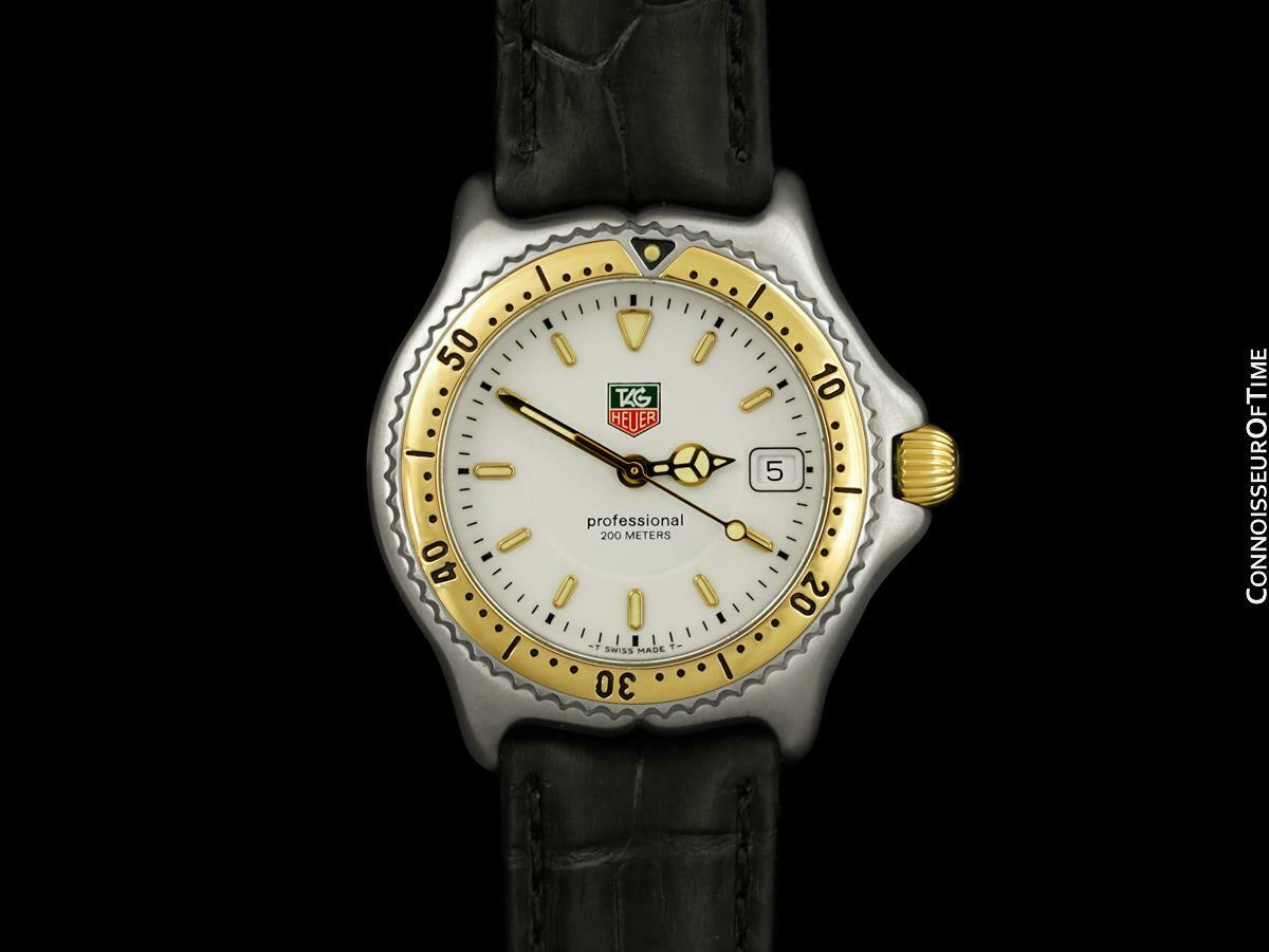 TAG HEUER PROFESSIONAL SEL Mens Midsize SS Steel  18K Gold -