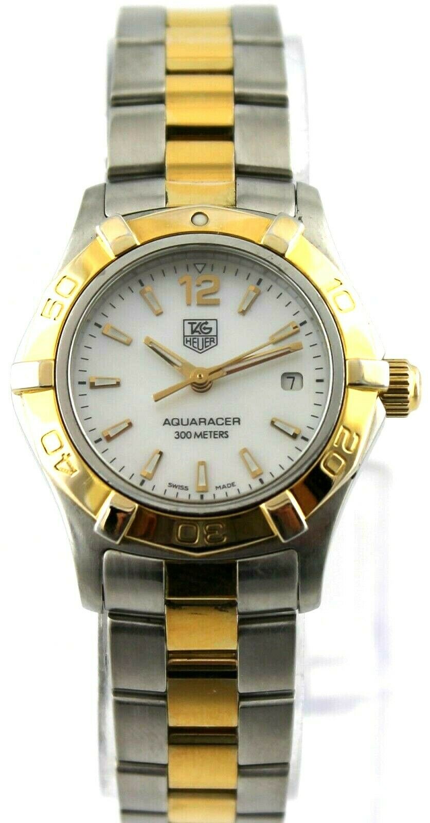 TAG HEUER AQUARACER WAF1424.BB0814 PEARL 18K GOLD LADIES SWISS
