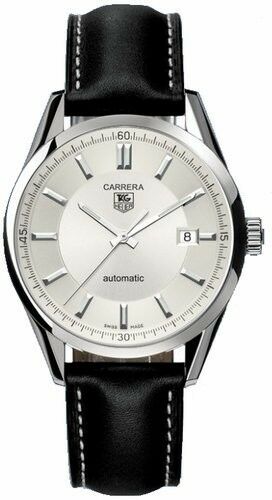 TAG HEUER CARRERA AUTOMATIC BLACK LEATHER MENS LUXURY SWISS WATCH