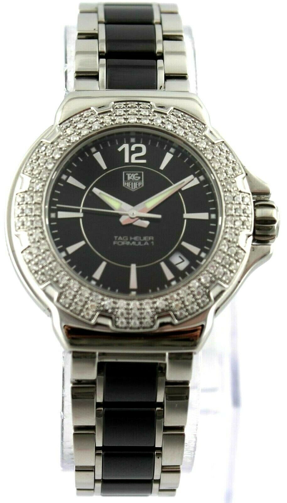 TAG HEUER FORMULA 1 WAH1214.BA0859 DIAMOND BEZEL BLACK  display picture 3