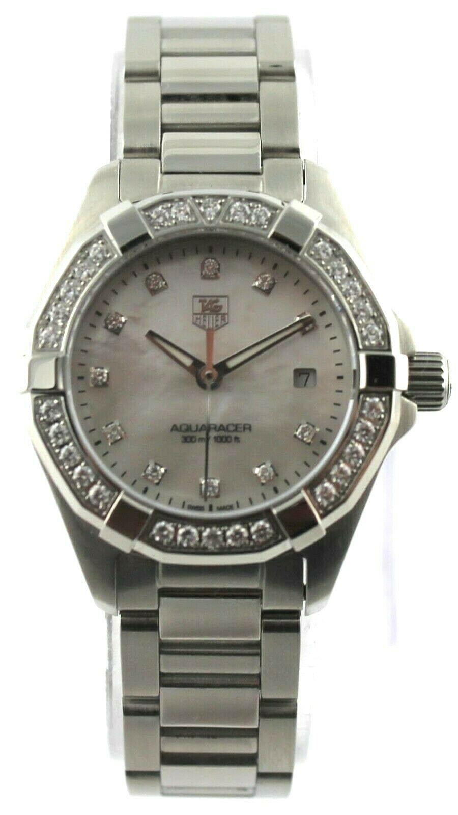TAG HEUER AQUARACER WAY1414.BA0920 SWISS QUARTZ DIAMOND PEARL LADIES WATCH