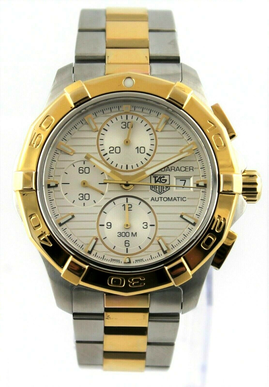 TAG HEUER AQUARACER  AUTOMATIC CALIBRE 16 GOLD TONE CHRONO WATCH