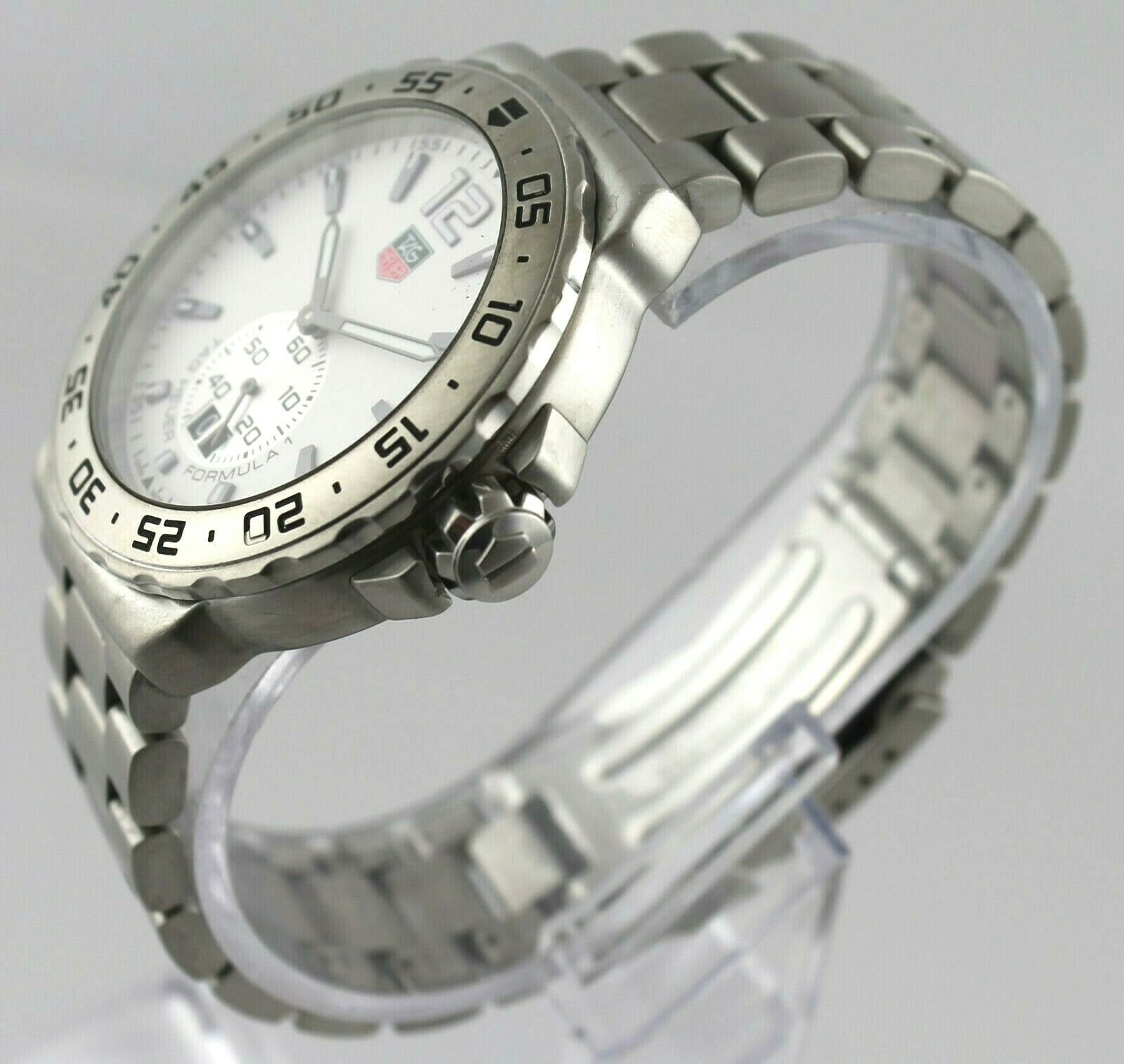 TAG HEUER FORMULA 1 GRANDE DATE QUARTZ MENS WHITE SWISS WATCH BOX