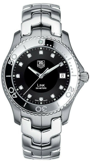 Tag Heuer Link  DIAMOND Swiss Quartz Men's Black PRESTIGE Watch