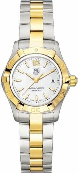 NEW TAG HEUER AQUARACER WAF1424.BB0825 PEARL 18K GOLD LADIES SWISS QUARTZ WATCH