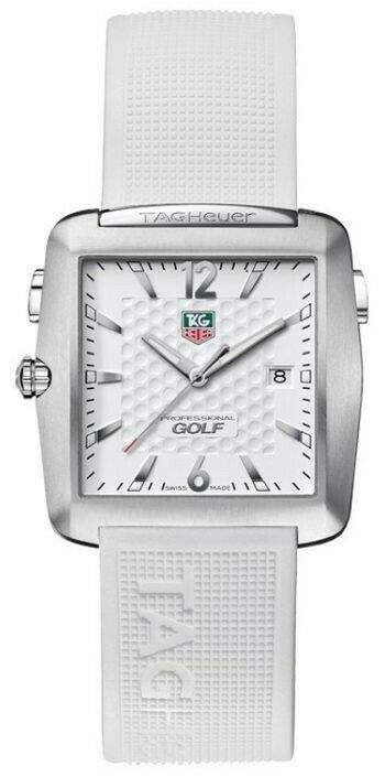 TAG HEUER PROFESSIONAL  IGER WOODS GOLF WHITE RUBBER SWISS WATCH