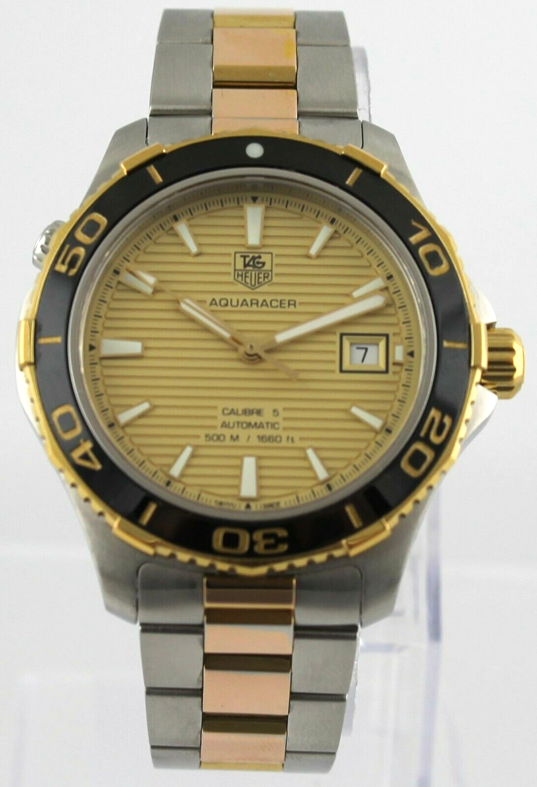 TAG HEUER AQUARACER  CERAMIC AUTOMATIC 500M 18K GOLD MENS WATCH