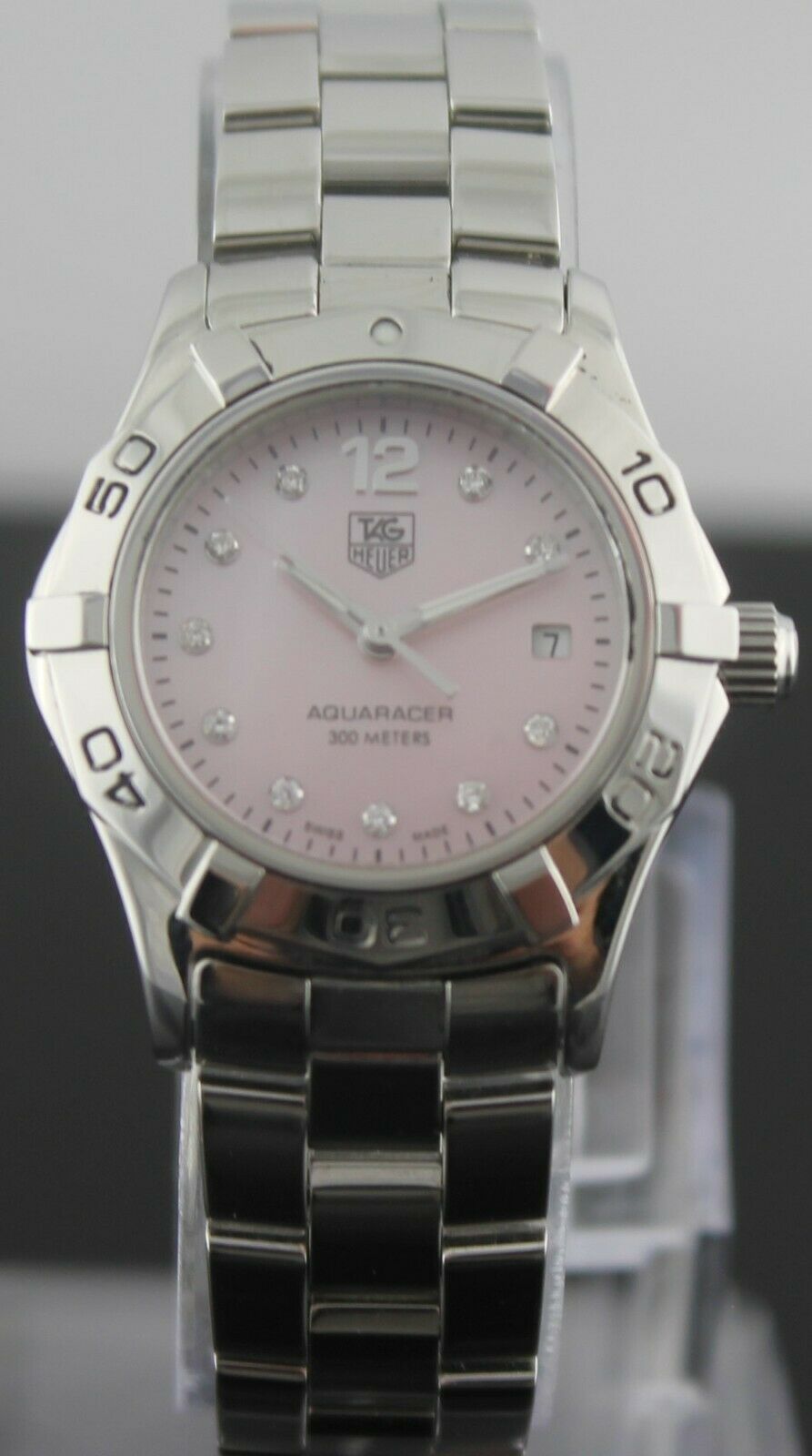 TAG HEUER LADIES AQUARACER PINK PEARL DIAMOND LUXURY SWISS WATCH