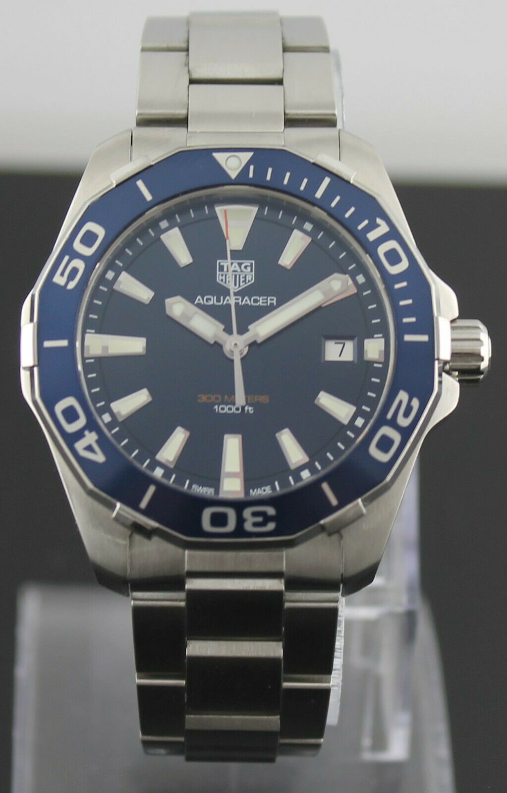 TAG HEUER MENS AQUARACER WAY BLUE SWISS QUARTZ 41MM LUXURY WATCH