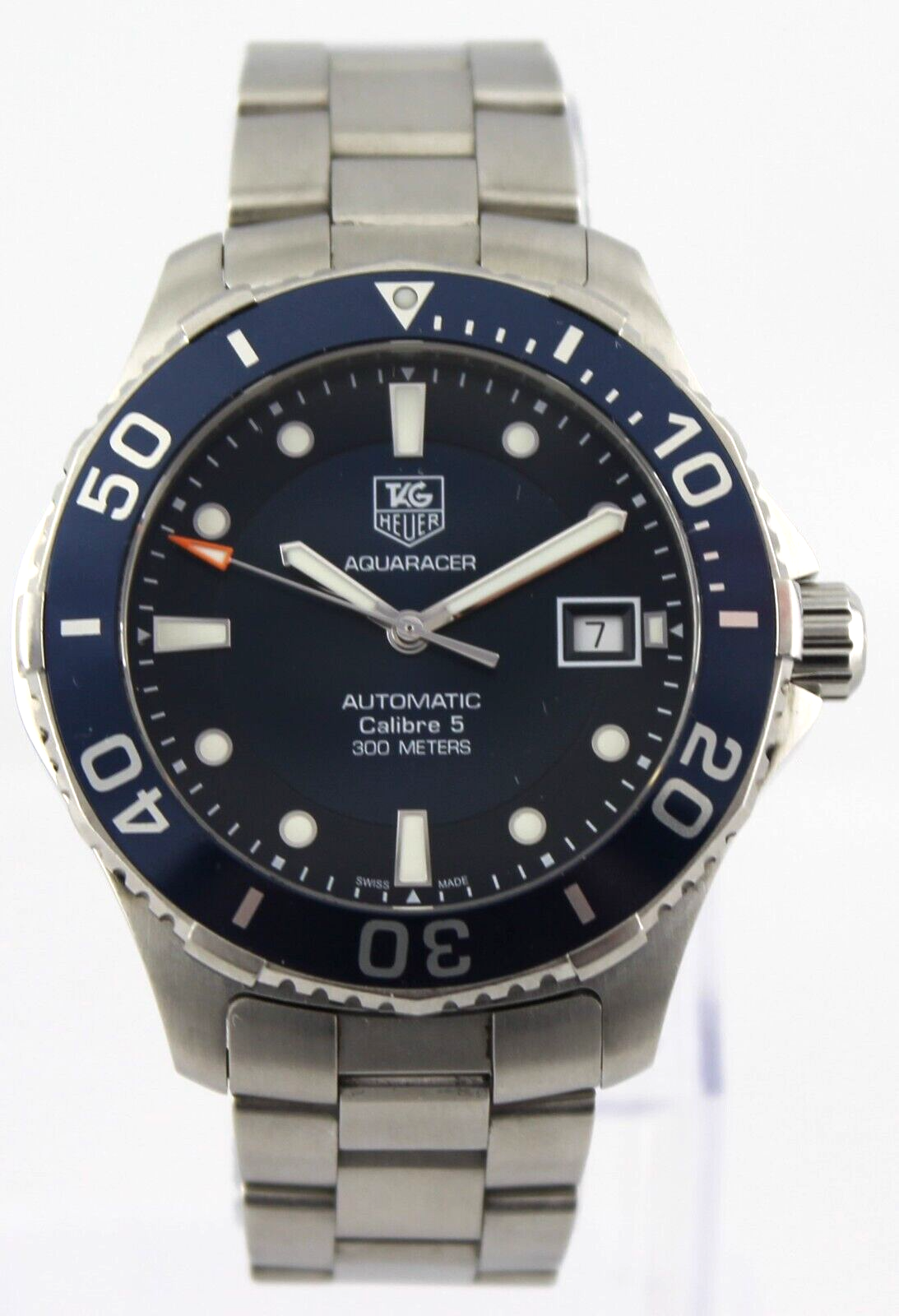 TAG HEUER MENS AQUARACER BLUE 42MM AUTOMATIC CALIBRE 5 WATCH
