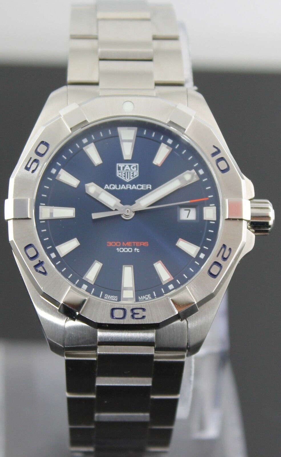 TAG HEUER MENS AQUARACER WBD1112.BA0928 BLUE SWISS QUARTZ 41MM