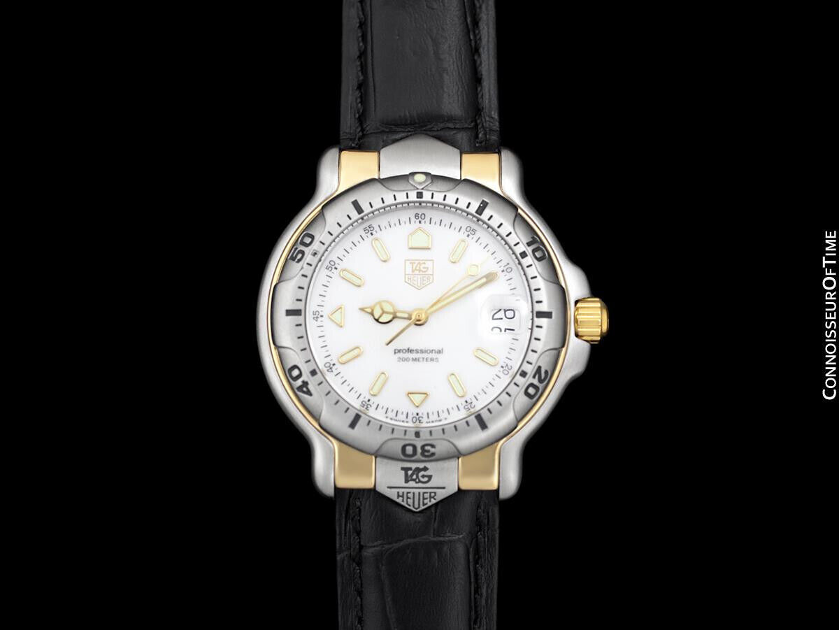 TAG Heuer Professional 6000 Mens Divers 18K Gold  SS Watch