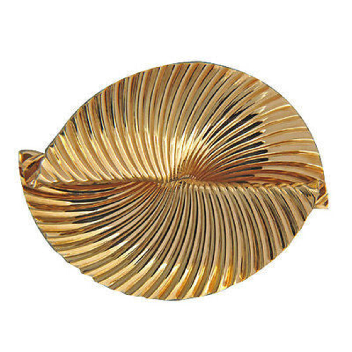 Tiffany & Co. 18K Yellow Gold Swirl Double Stem Vintage Brooch