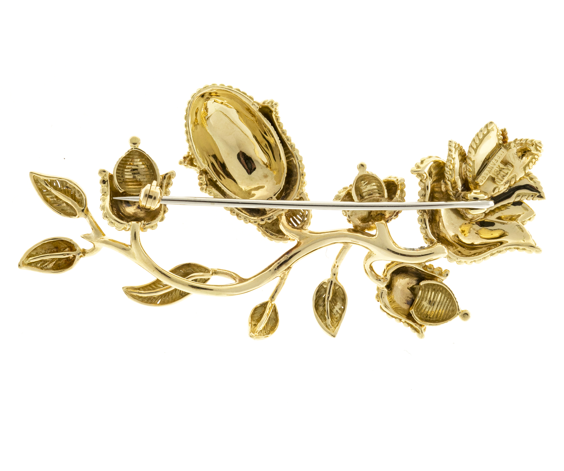 Tiffany  Co. 18K Yellow Gold Flower Pin Brooch