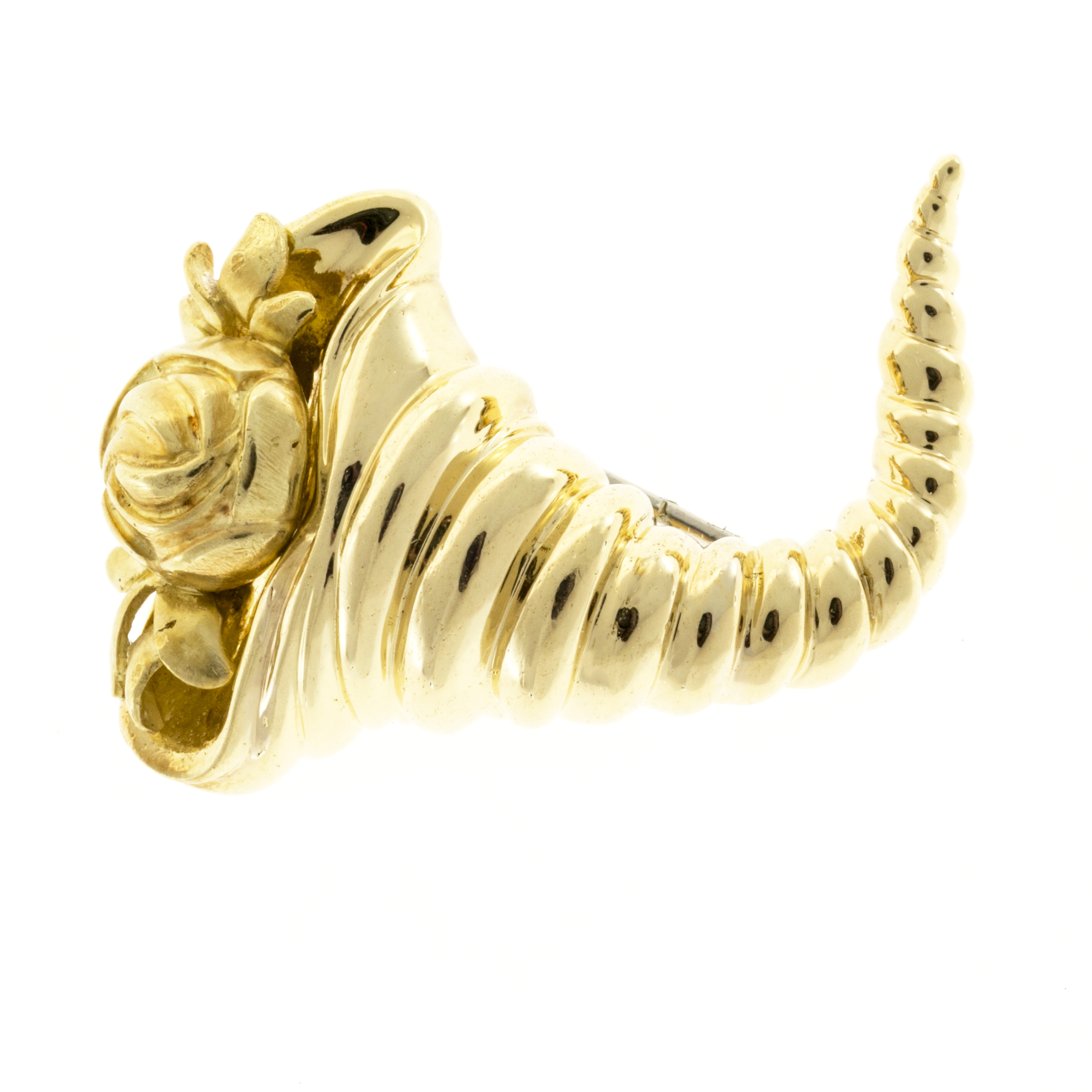 Tiffany  Co. 18K Yellow Gold Cornucopia Pin Brooch