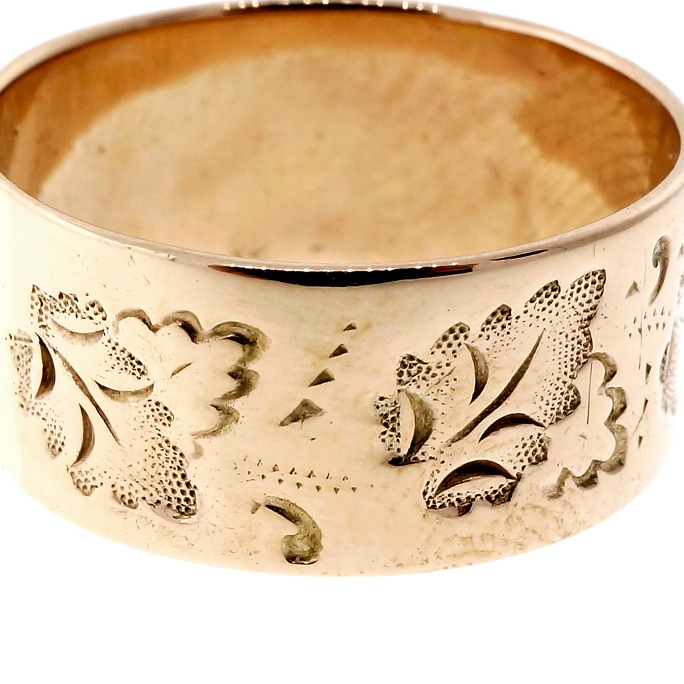 Victorian Antique 1890 Pink Gold Ring Wedding Band