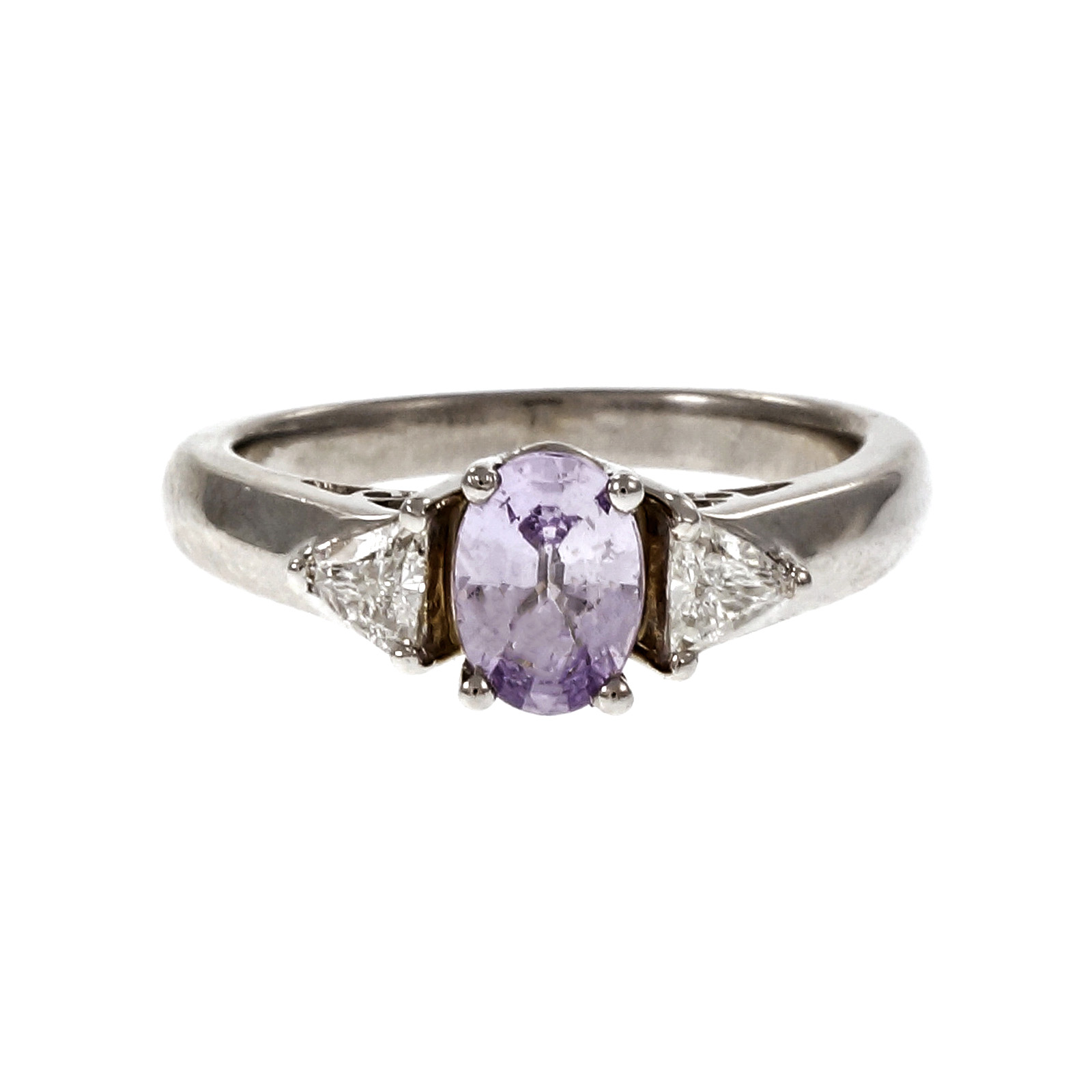 Platinum with Sapphire and Diamond Ring Size 6.75