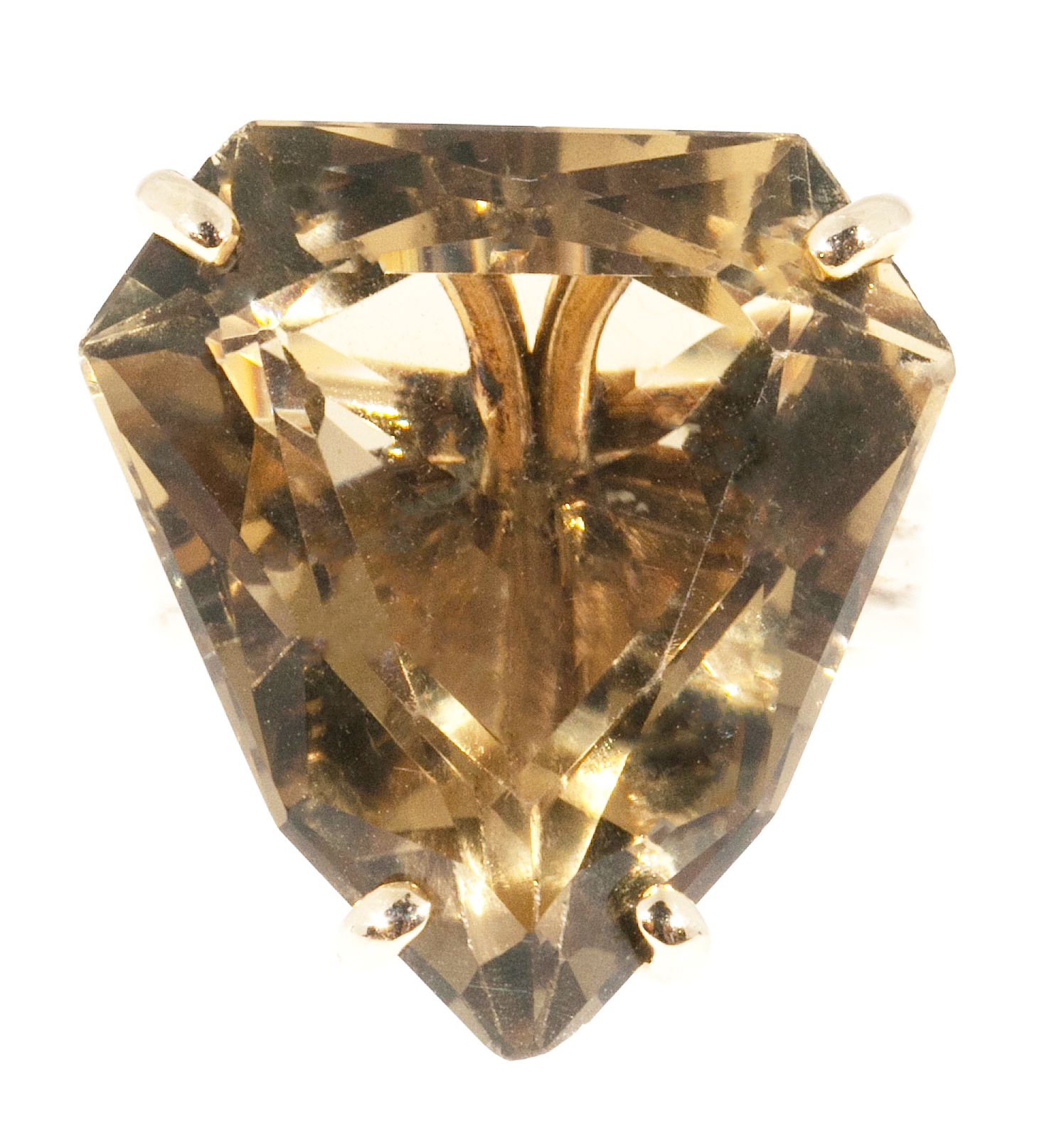 14K Yellow Gold with 22.00ct Citrine  Topaz Ring Size 7