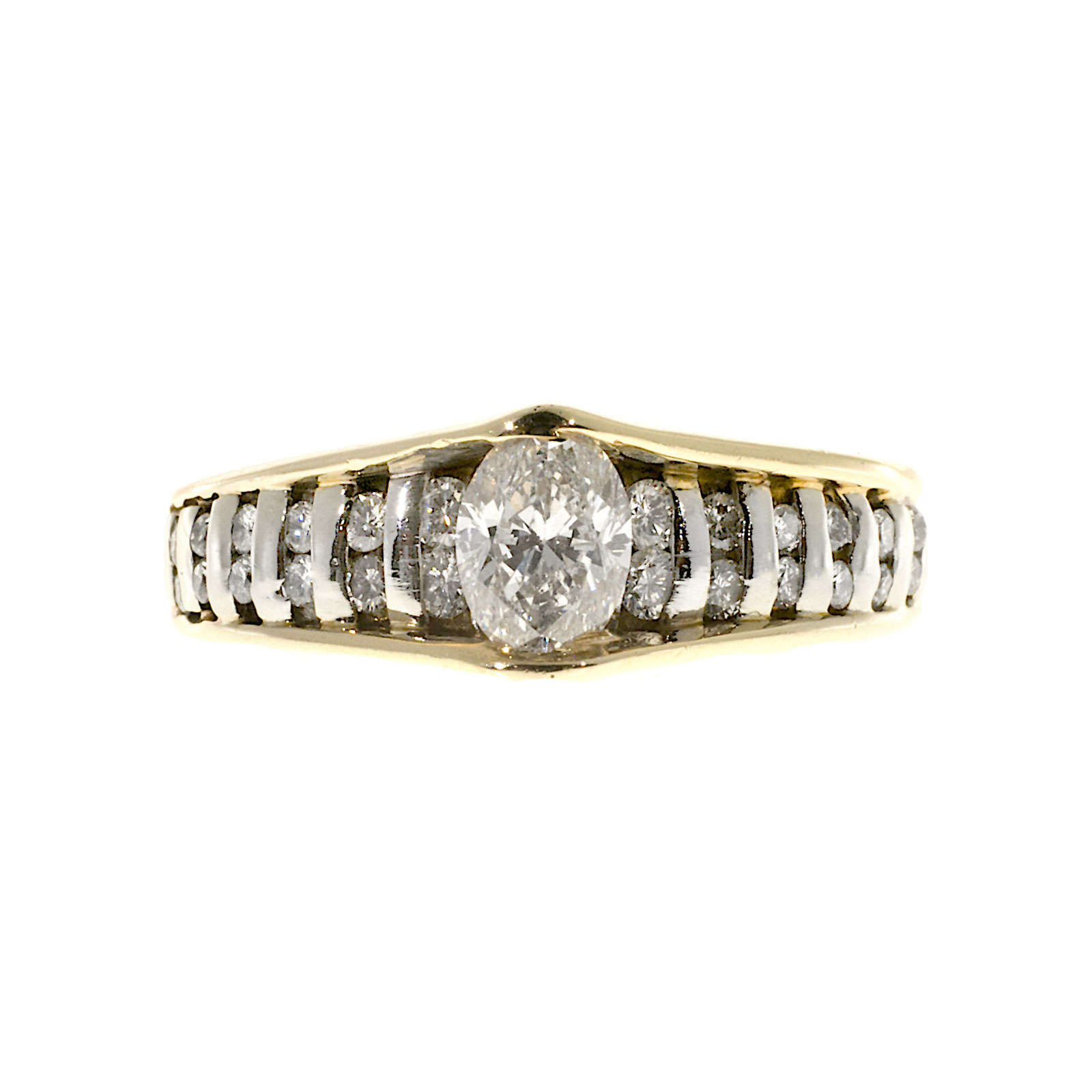 14K Yellow and White Gold 0.35ct Diamond Ring Size 5 