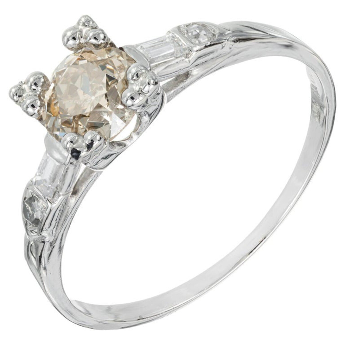 Platinum 0.80 Ct Diamond Ring Size 8