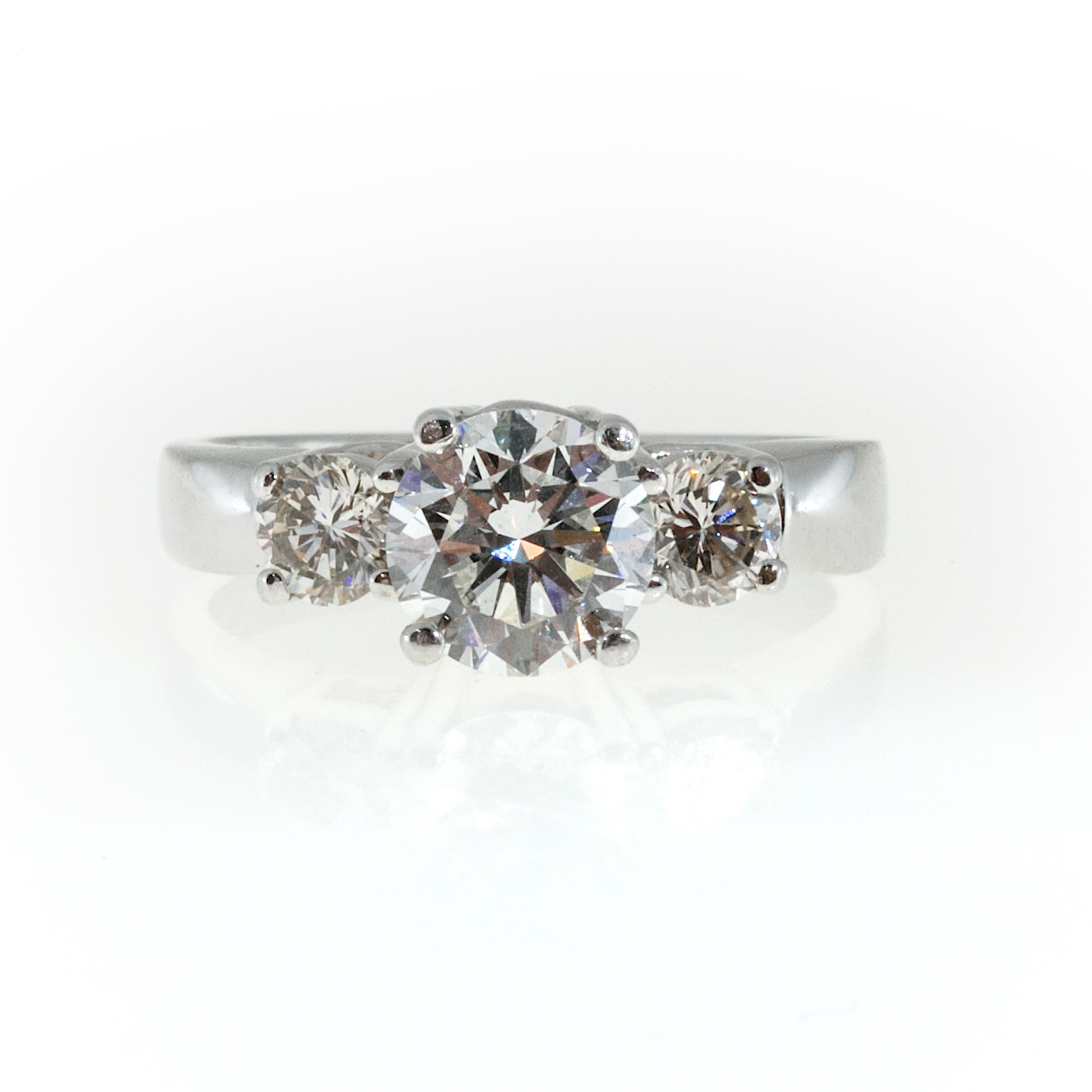 Peter Suchy Platinum Diamond Womens Vintage Ring Size 6