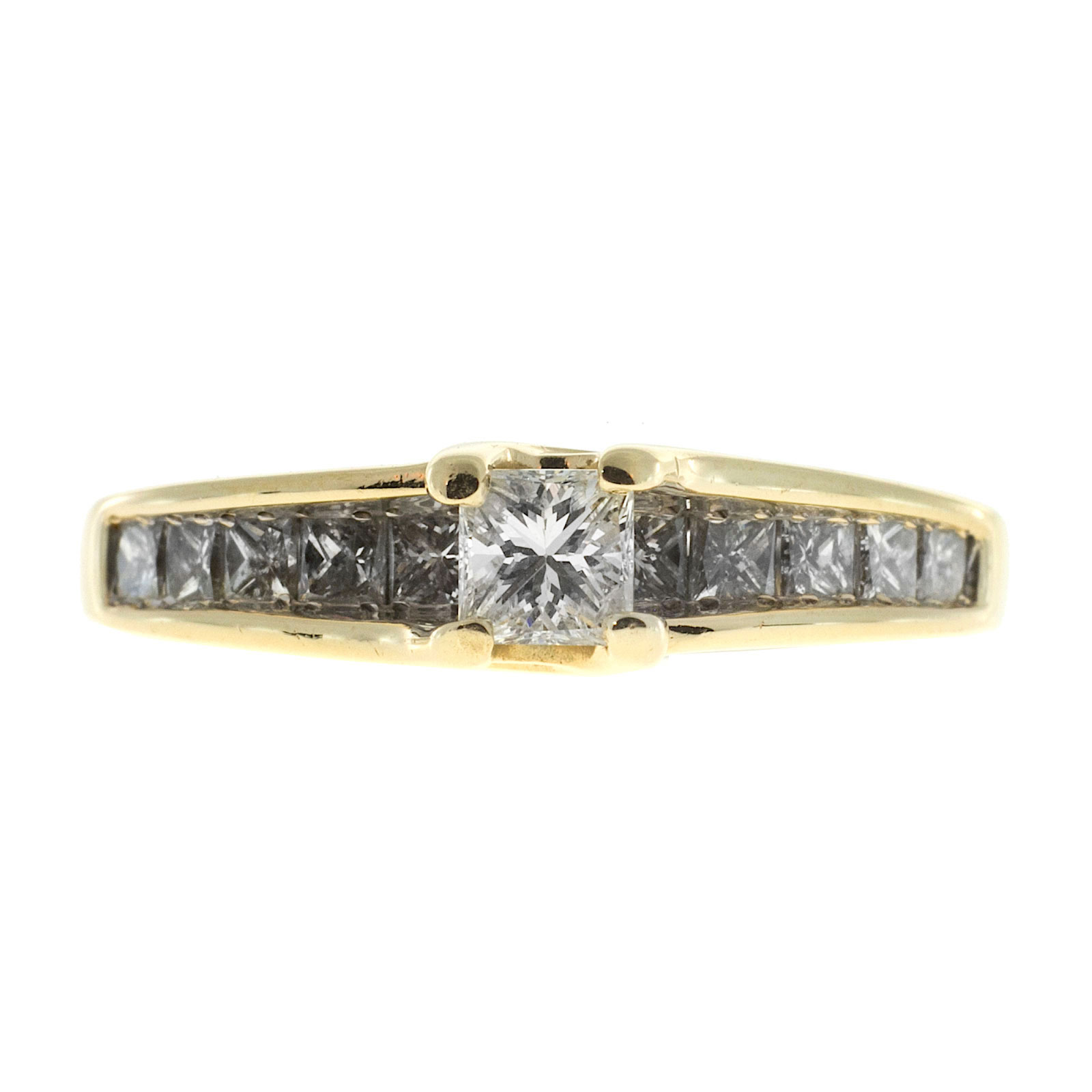14K Yellow Gold with 0.93ct Diamond Ring Size 7.25
