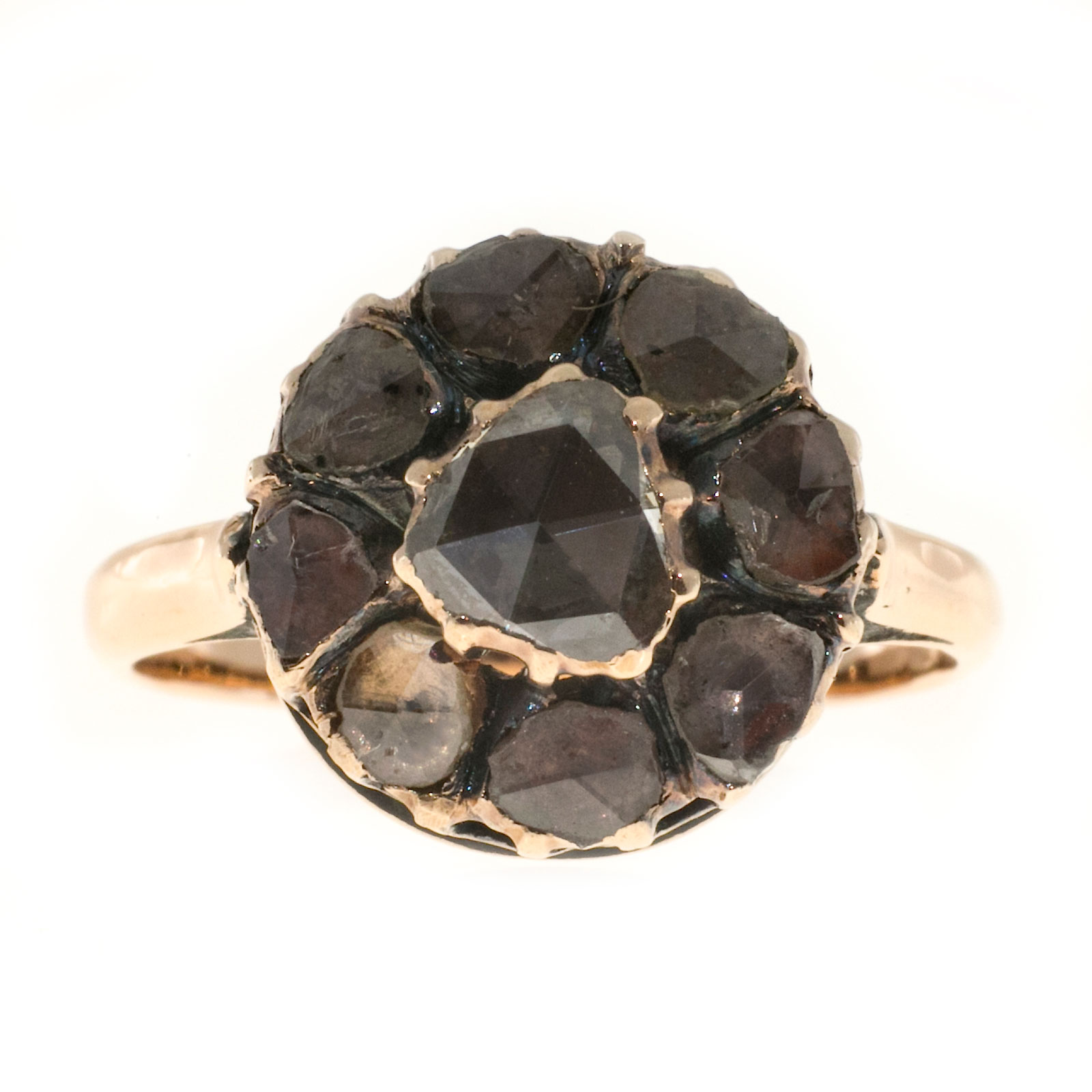 Vintage 14K Rose Gold  0.70ct. Pink/Brown Diamond Ring Size 7