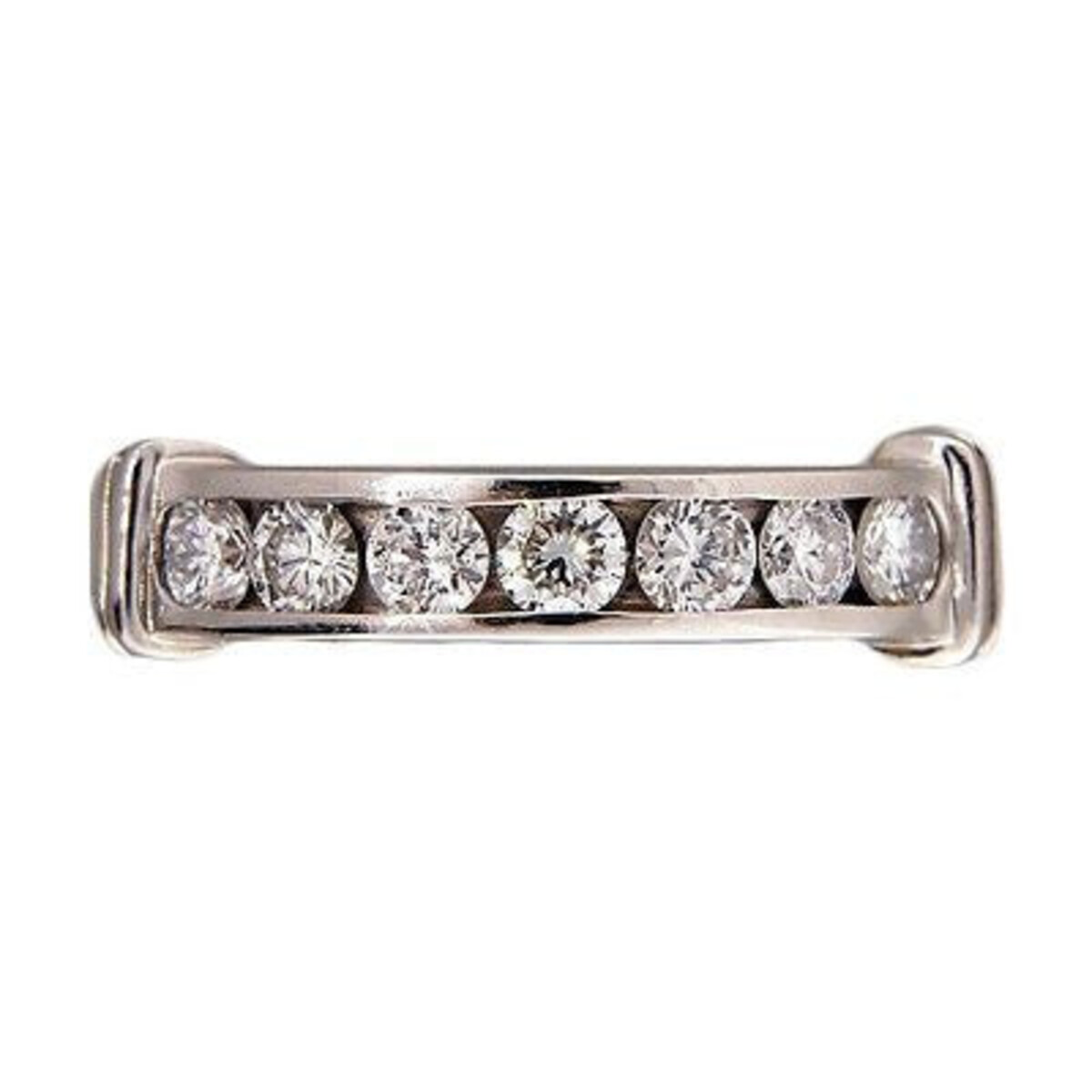 Platinum Diamonds Vintage Wedding Band Ring Size 7 3/4