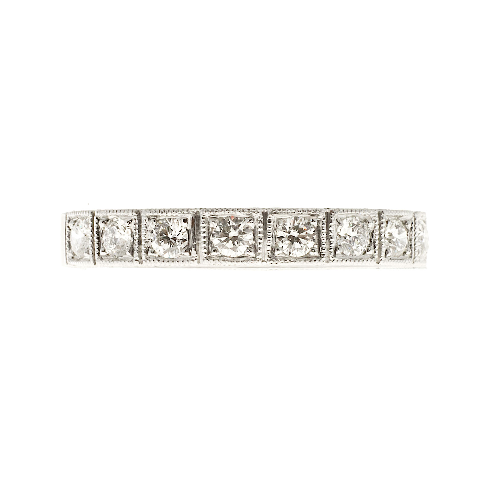 Platinum with .27ct Diamond Wedding Band Art Deco Ring Size 6