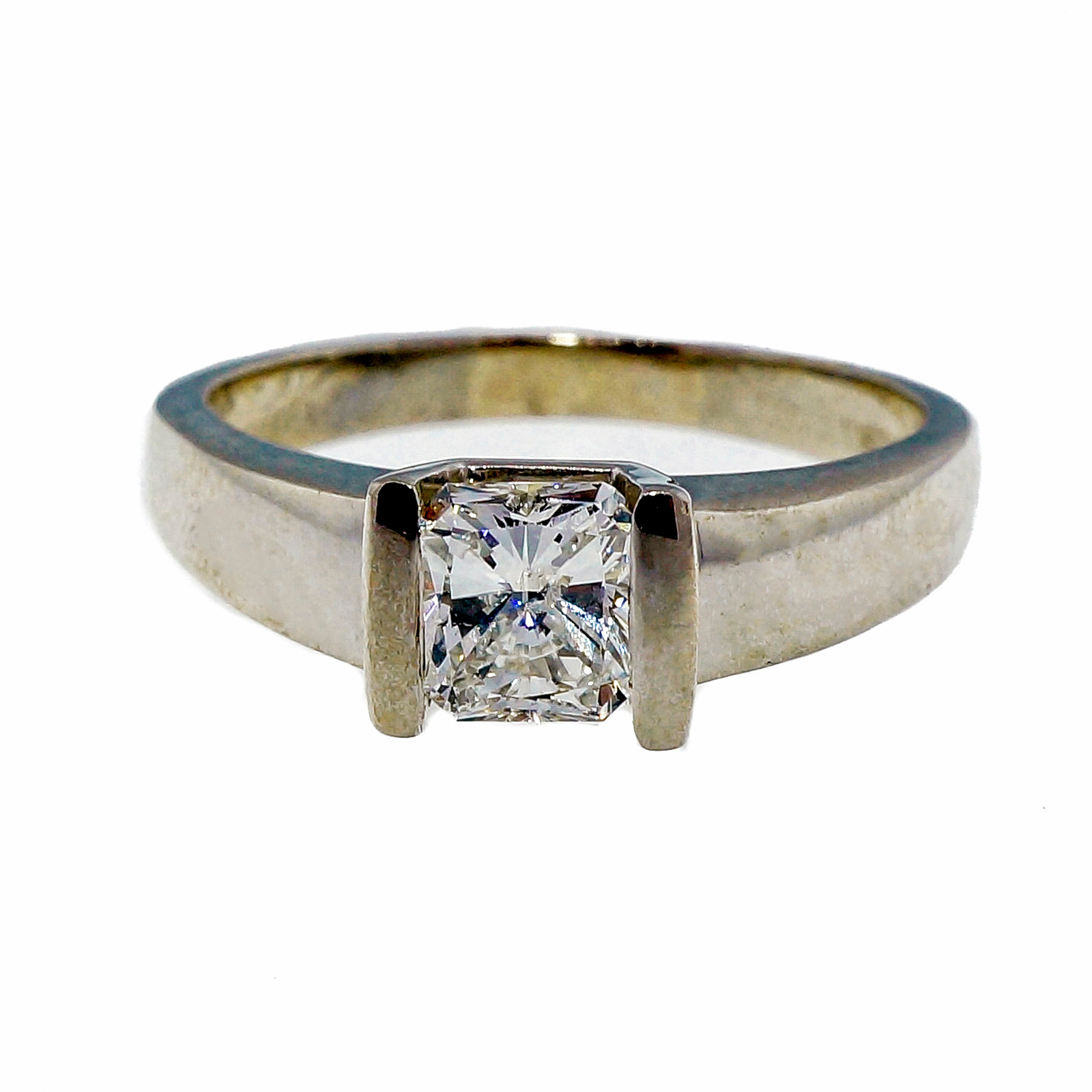 14K White Gold 1.00ct Diamond Ring Size 8.5 