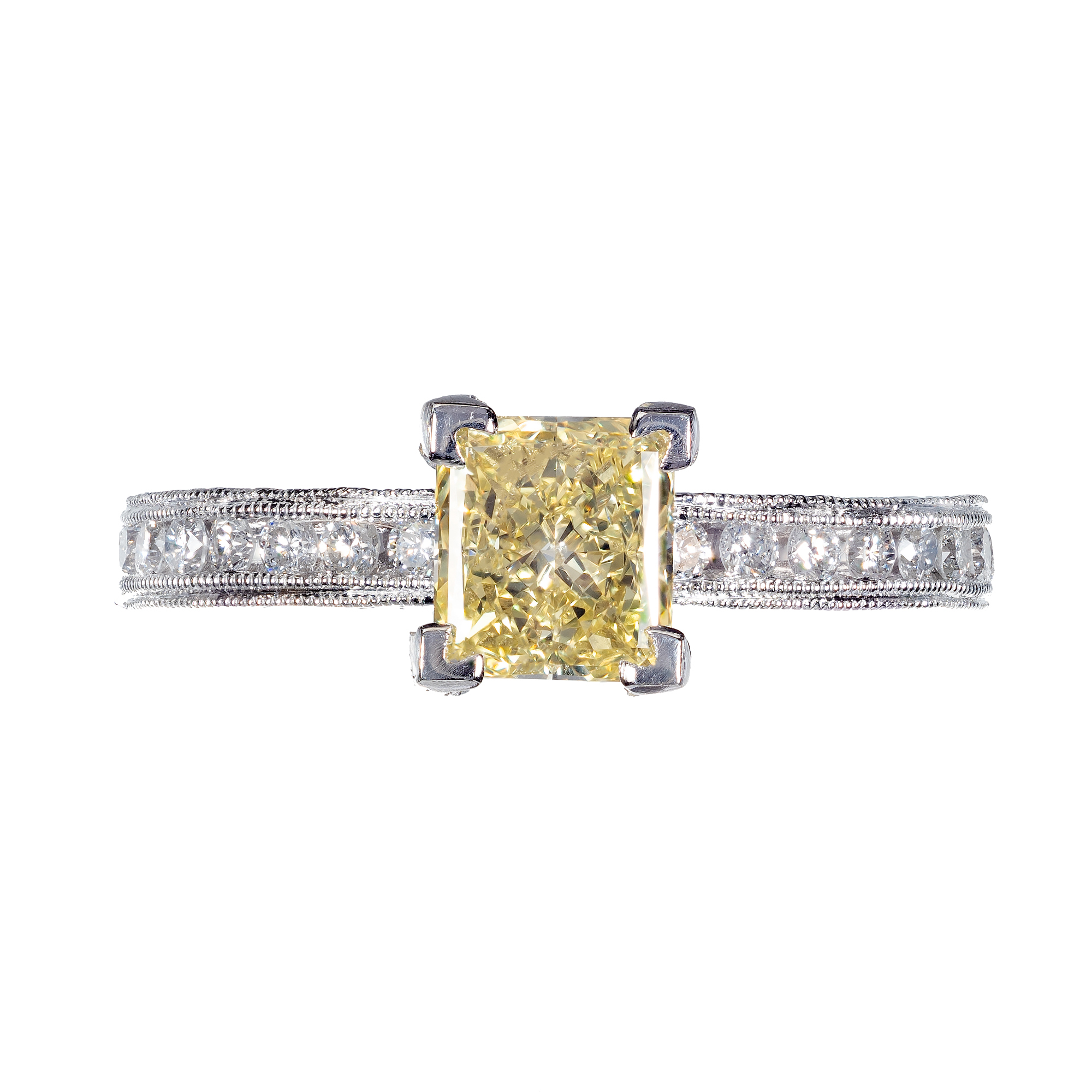 Peter Suchy GIA Certified 1.04 Carat Diamond Platinum Engagement Ring
