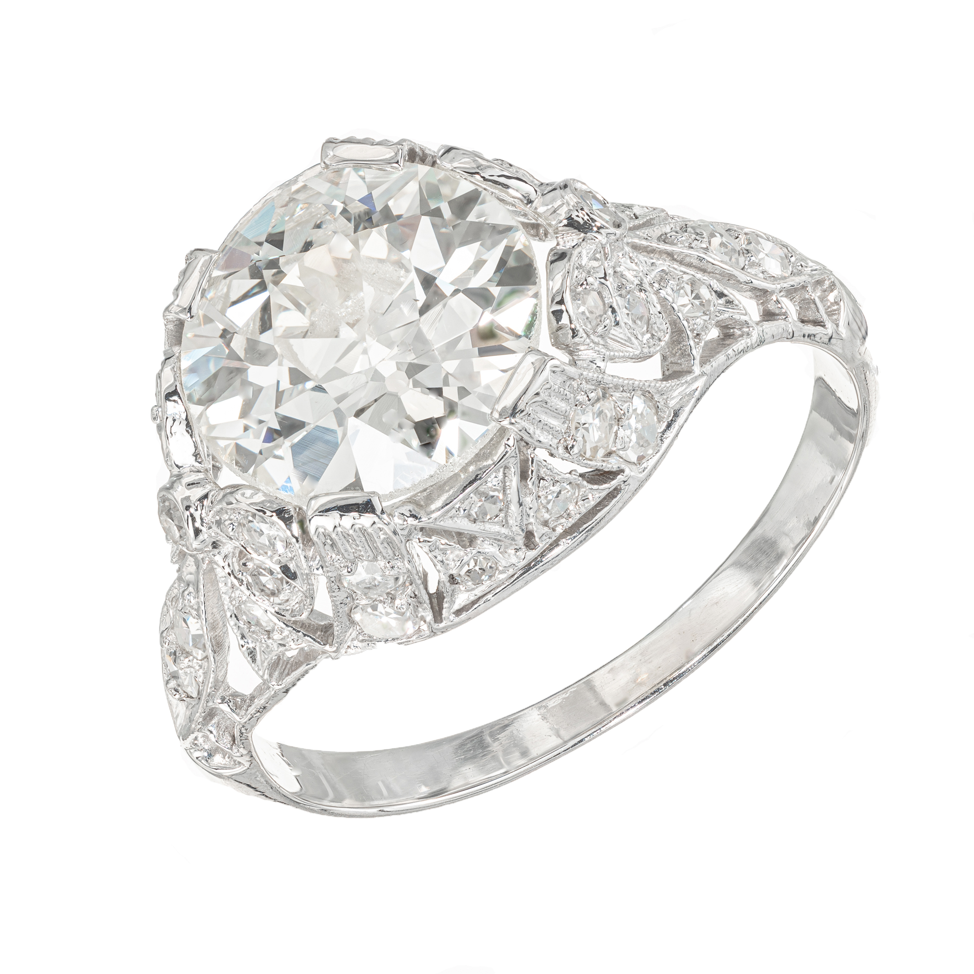 EGL Certified 2.48 Carat Diamond Platinum Ring